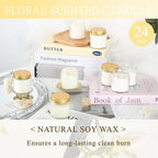 24 Pcs 4 Oz Mason Jar Candles, Vanilla Scented Soy Candles Bulk Set for Stress Relief and Relaxation, Great Favors for Wedding, Christmas, Housewarming Gifts (Gold, Vanilla, 24) - Image 3