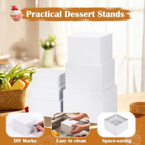 6 PCS Buffet Risers and Stands, Dessert Food Display for Buffet Table - Image 4
