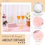 Vicenpal 1-30 Table Numbers with Stand, 4 x 6 Inch Gold Arch Acrylic - Image 7