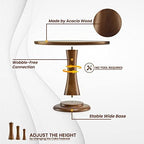 Tidita Set of 3 Size Wood Cake Stand Set, Easy To Assemble, Removable Tray - Image 3