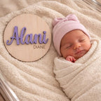 Personalized Birth Announcement, 3D Stat, Footprint & Name Plaque, Newborn Sign for Hospital, Pregnancy Photo Prop, Gender Reveal (Stat + Footprint + Name Sign) - Image 4