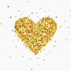 CafePress Gold Glitter Heart Illustration Greeting Cards Greeting Card (20-pack), Note Card with Blank Inside, Birthday Card Matte - Image 3