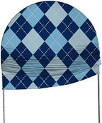 Blue Rhombus Plaid Boss Arch Backdrop Cover for Father Boys Birthday Party Arched Stand Stretchy Fabric Covers Baby Shower Cake Banquets Parties Supplies Decorations2.6x6FT - Image 3