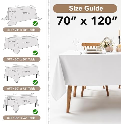 Fitable 6 Pack Navy Tablecloths 70x120 Inch for 6-8 Ft Rectangle Tables - Image 5