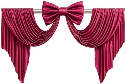 Burgundy Large Bows for Backdrop Giant Bows Birthday Party Decorations Large Giant Bow Decor, Burgundy Giant Satin Bow Decoration for Wedding Baby Shower Birthday Photo Booth Arch Wall Decor 47"x24" - Image 6
