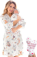 Mommy and Me Robe and Swaddle Set | Maternity Robe Matching Baby Girl, Boy by ECOBABYMadeWithLove