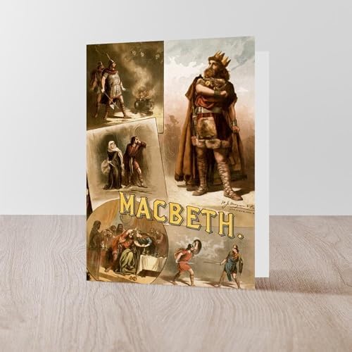 CafePress Vintage Macbeth Theatre Poster Greeting Cards Greeting Card (20-pack), Note Card with Blank Inside, Birthday Card Matte - Image 4