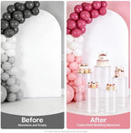 YuEany Cylinder Pedestal Stands, White Round Display Plinth Pillars for Wedding Party Decor, Acrylic Cake Stands for Dessert Table, Art Display Risers for Birthday Baby Shower (3) - Image 7