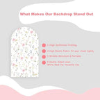 Little Wildflower on the Way Arch Backdrop Cover 7.2ft Baby Shower Party - Image 6