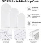 6,6.6,7.2FT Arch Backdrop Stand and Cover Set (White) - Image 3