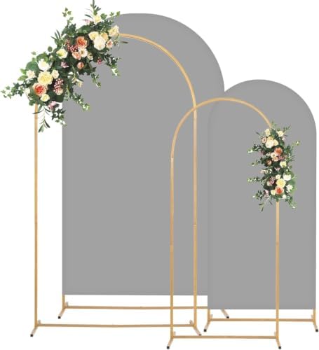 Toolterritary Metal Arch Backdrop Stand and Cover Set, 7.2FT, 6FT Party Backdrop, Easy to Assemble, Backdrop Stand for Parties, Birthday, Baby Shower by Unknown