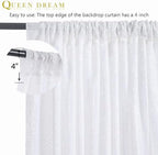 8ft x 8ft White Sequin Backdrop Curtain Sparkle Photo Backdrop - Image 5