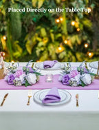 BLOSMON Purple Flowers Artificial for Decoration: 10 Pieces 9.5 Inch Fake Flower Ball Centerpieces for Wedding Tables - Lilac White Rose Lavender Fake Silk Kissing Floral Arrangements - Image 2