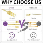 150PCS Gold Plastic Silverware, Heavy Duty Disposable Utensils Set - Image 5