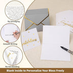 200 PCS Congratulations Cards with Envelopes, 4x6 Inch Gold Foil Lettering - Image 4