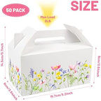 50 PCS Wild Flower Gift Boxes, Spring Party Favor Treat Birthday Candy Box - Image 2