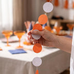 Toddmomy 1 Set Autumn Hanging Decorations Paper Fans and Tissue Pom Poms - Image 5