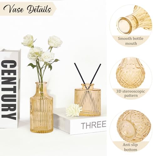 Set of 36 Glass Bud Vases Small Flower Vases for Centerpieces(Champagne) - Image 3
