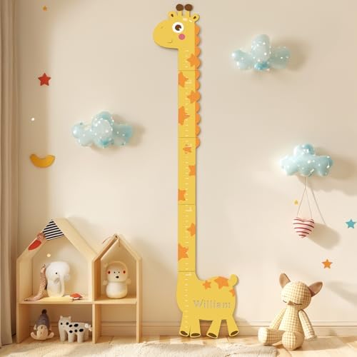 Personalized Name Wood Growth Chart, Kids Wall Height Measure - Image 2