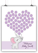 Personalized Baby Shower Guest Book Alternative Elephant Customized Poster, Print, Framed or Canvas, 50 Signatures by INKtropolis