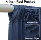 40ftx12ft Navy Blue Backdrop Curtains for Parties, Wrinkle Free 8 Panels 12 ft Long Photo Backdrop Drapes Back Drop Cloth for Wedding Birthday Photography Background Party Decor - Image 2