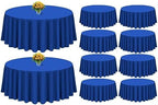 Showgeous 90 Inch Royal Blue Round Tablecloths, Polyester Table Covers by Showgeous