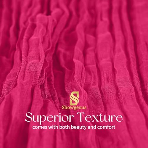 Showgeous 20 Pack Hot Pink Cheesecloth Table Runner, 17 x 108 Inches - Image 4