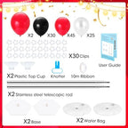 Balloon Column Stand with 102 Balloons, Balloon Column Kit Set of 2, Metal Balloon Tower Stand with Base for Floor, Height Adjustable from 1.57 to 7 Ft, For Party Decorations - Image 2