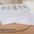10 Pcs Large Mansion House Shaped Gift Boxes for Treats, Dessert, Fancy Cookie, White Gable Bakery Packaging - Image 6