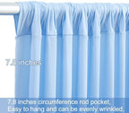 50ft x 12ft Baby Blue Backdrop Curtains Wrinkle Free Backdrop Curtain for Wedding Parties Blue Fabric Backdrops Drapes Back Drop Cloth Bridal Shower Stage Curtains Wedding Decorations for Reception - Image 7