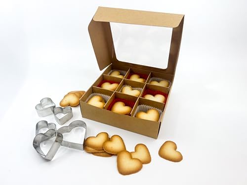20-Ct Kraft Treat Boxes, 6.5x6.5x1.9in, Window & Dividers - Image 2