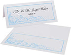 Scribble Vintage Swirl Place Cards, Light Blue, Set of 150, Pre-cut and Sco - Image 2