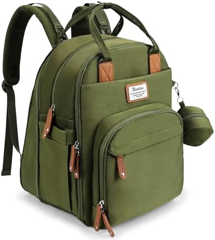 RUVALINO Baby Diaper Bag Backpack with Changing Pad, XL Army Green by RUVALINO