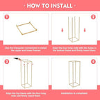 10PCS Wedding Flower Stand, Vases Rack for Birthday Party Decoration Garden Tall Flower Frame Holder for Table Centerpiece Balloon Decor Road Leads Christmas Gift-Gold - Image 4