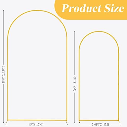 Putros Arch Backdrop Stand, 7.2ft & 6ft, Metal Wedding Arch Stand, Gold - Image 3