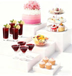 6PCS Food Display Risers for Parties, Acrylic Risers Display Stands, Dessert Table Display Set, Buffet Riser, Catering Supplies Buffet Display, Suitable for Parties/Birthdays/Catering/Jewelry Displays by Unknown