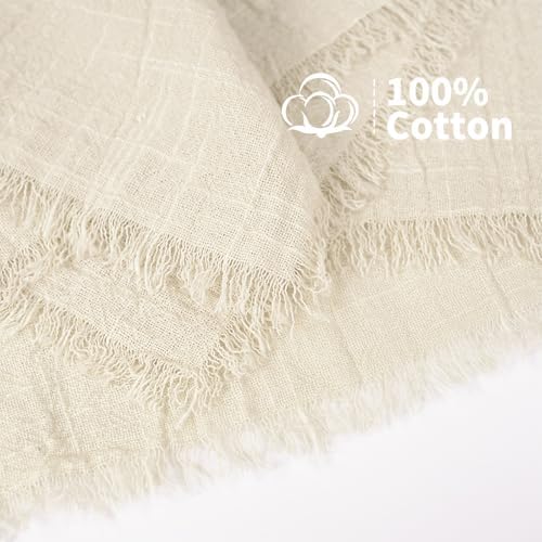 Showgeous 30 Pack Natural Cloth Napkins with Fringe, 16x16 inch 100% Cotton - Image 4