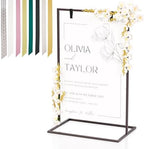 50H" Wedding Welcome Sign Stand with 8 Pair Satin Ribbon & 2 Leather Strap by Cathyeen