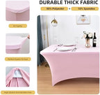 10-Pack 6ft Spandex Table Covers for Rectangle Standard Folding Tables - Wrinkle Resistant Stretch Tablecloths - Ultimate Fitted Table Protector for Parties, Banquet, Wedding - Image 2