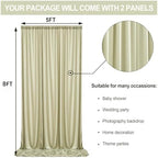 10 ft x 8 ft Wrinkle Free Light Green Backdrop Curtain for Parties, Light Green Polyester Photo Backdrop Drapes for Baby Shower Wedding Engagement Birthday Party Backdrop Stand,5ft x 8ft 2 Panels - Image 4