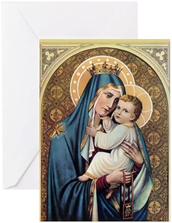 CafePress Our Lady Of Mount Carmel Greeting Card (20-pack), Note Card with Blank Inside, Birthday Card Matte by CafePress