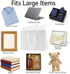 Papertide 36 Pack White Mini Gift Bags 16×6×12 inch with Tissue Paper - Image 4