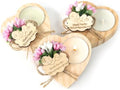 50 Piece Wooden Candle Holders, Baby Shower Favors for Guests, Baptism Candle Favors,Baby Shower Return Gifts for Guests .(Pink) by Unknown