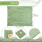 fani 60 Pack Gauze Cheesecloth Napkins, 20 x 20 in, Sage Green - Image 2