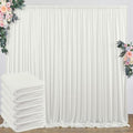30 ft x 8 ft Ivory Backdrop Curtain Panels, 6 Panels 5 ft x 8 ft Wrinkle Free Polyester Photography Backdrop Drapes, Wedding Party Home Decoration Supplies by Outpain