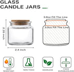 Danmu 3oz Candle Jars,Small Glass Jars with Lids for Making Candles 24 Pack - Image 2