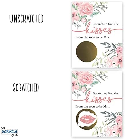 Scratch Off Bridal Wedding Shower Bundle Bridal Bingo Kisses from the Mrs & Make Your Own ScratchNotes - Image 6