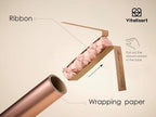 Vitalizart Matte Metallic Pink Wrapping Paper Set 30" Ribbons & Gift Tags - Image 3