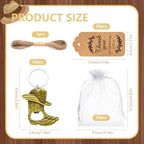 50Set Cowboy Boot Bottle Opener Keychains Baby Shower Return Favors for Guests, Western Bottle Opener Souvenirs for Wedding Birthday Quinceanera Party Favors (Bronze 50pcs) - Image 2