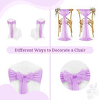 MDS Pack of 100 Chiffon Chair Sashes for Wedding & Event Décor - Orchid - Image 4